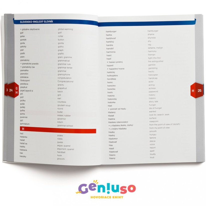 Geniuso hovoriaci slovník angličtiny